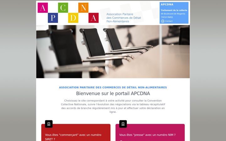 Screenshot of apcdna.org