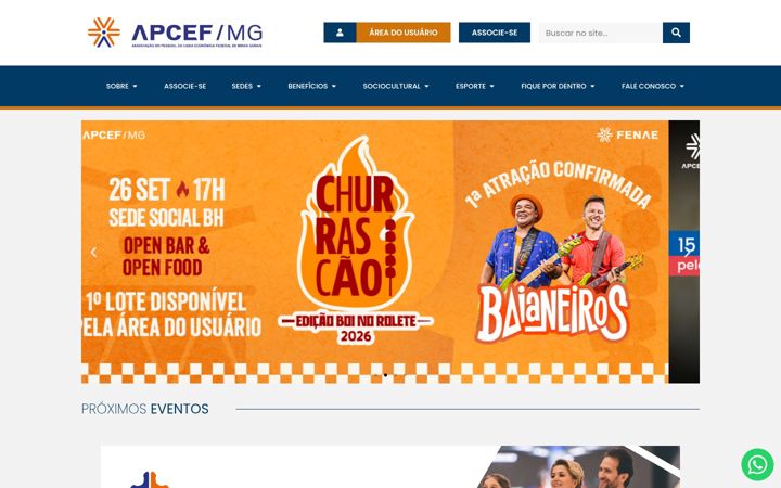 Snímek obrazovky apcefmg.org.br