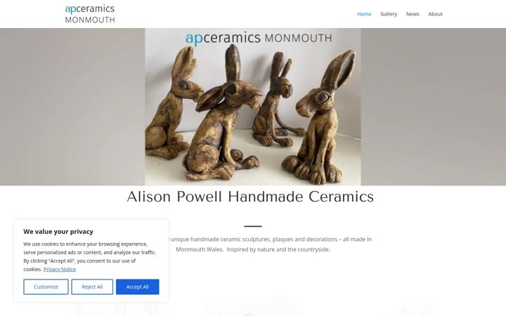 Screenshot of apceramicsmonmouth.co.uk