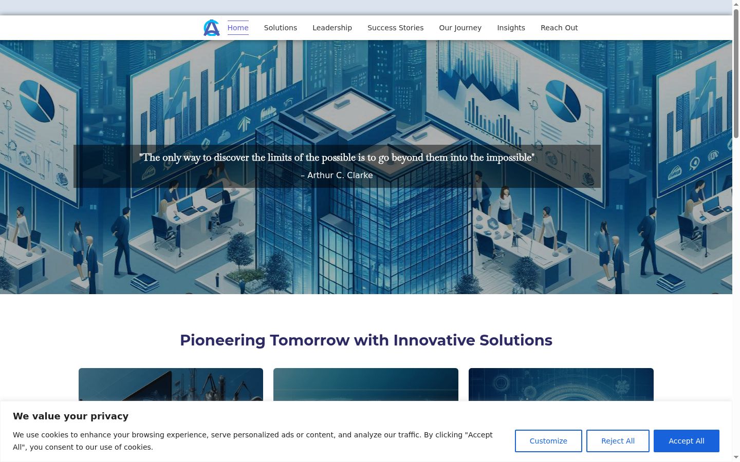 Screenshot del banner di consenso mostrato prima di qualsiasi interazione