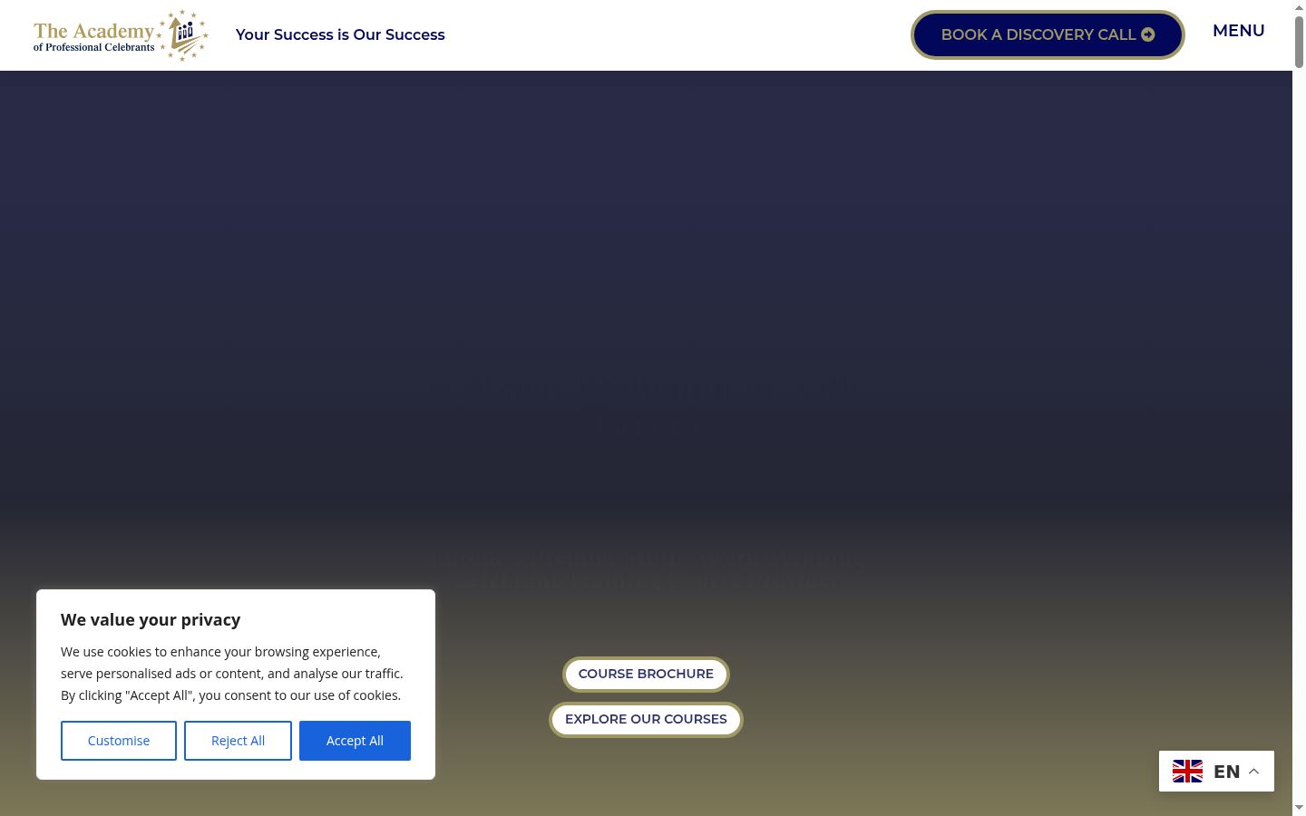 Screenshot tal-banner tal-kunsens muri qabel kwalunkwe interazzjoni