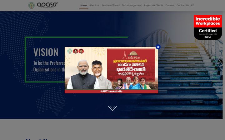 Screenshot of apcfss.in