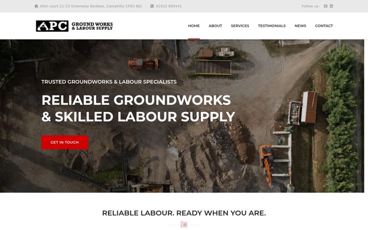 Screenshot von apclaboursupply.co.uk