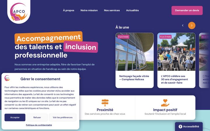 Screenshot ta' apco-wimille.fr