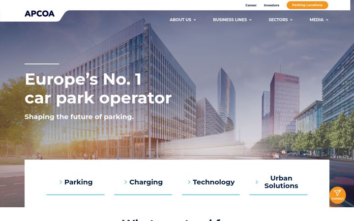 Screenshot του apcoa.com