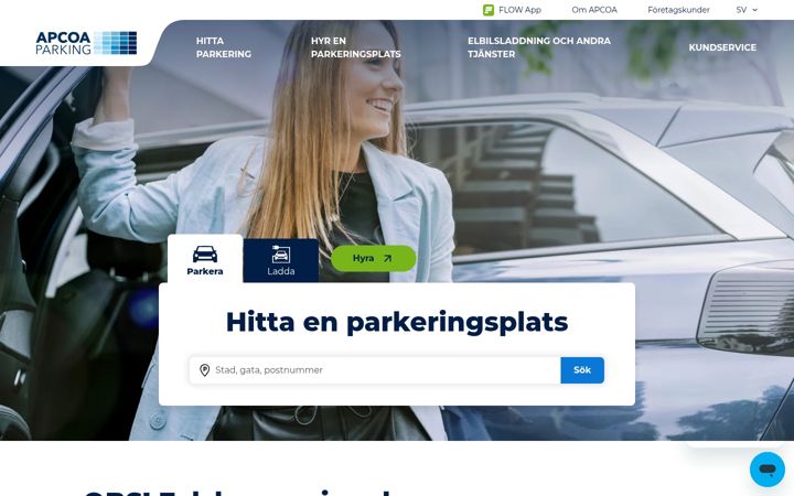 Screenshot of apcoa.se