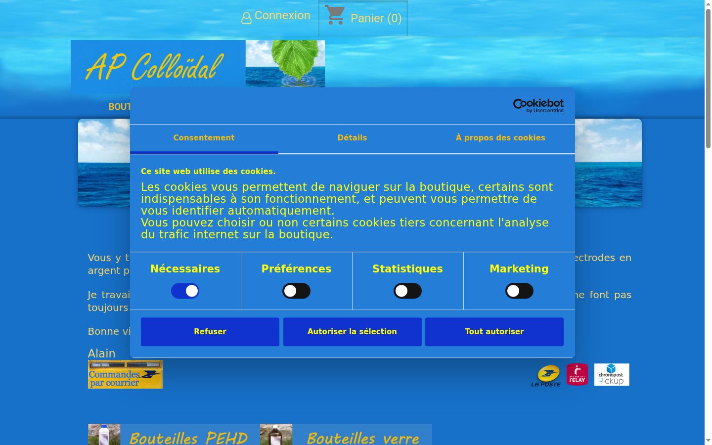 Screenshot tal-banner tal-kunsens muri qabel kwalunkwe interazzjoni