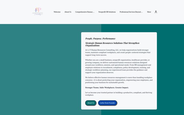 Screenshot of apconsultingllchr.com