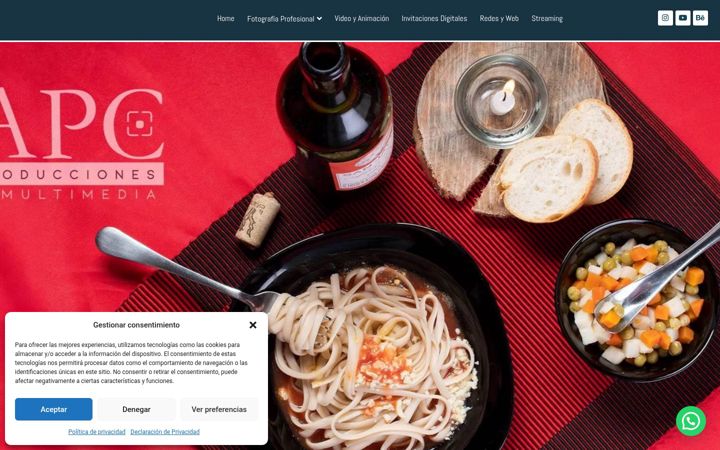 Screenshot of apcproducciones.com.co