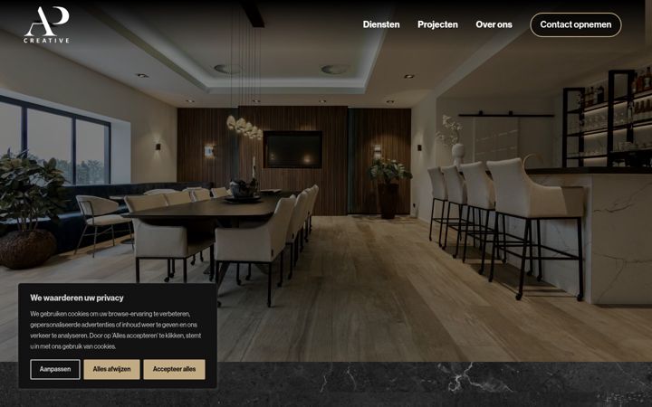 Screenshot of apcreative.nl