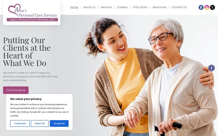 Screenshot του apcscares.com