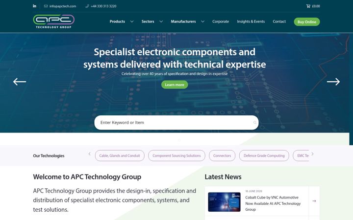 Screenshot of apctech.com