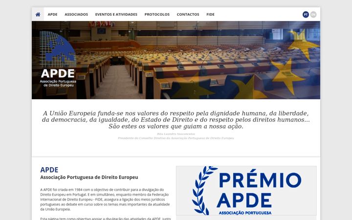 Screenshot of apde.org.pt