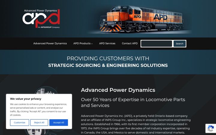 Screenshot of apdinc.com