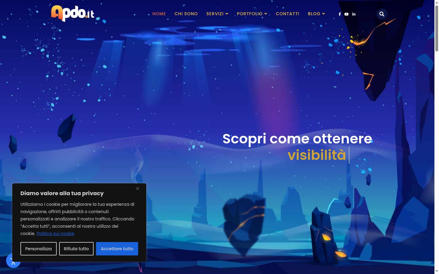 Screenshot tal-banner tal-kunsens muri qabel kwalunkwe interazzjoni
