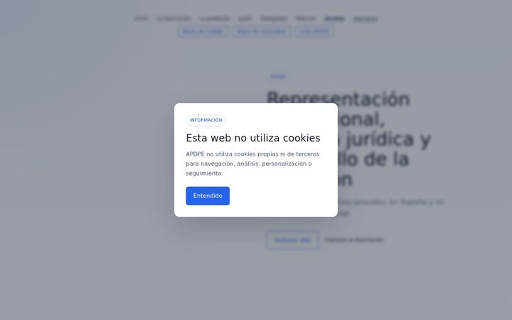 Screenshot of apdpe.es