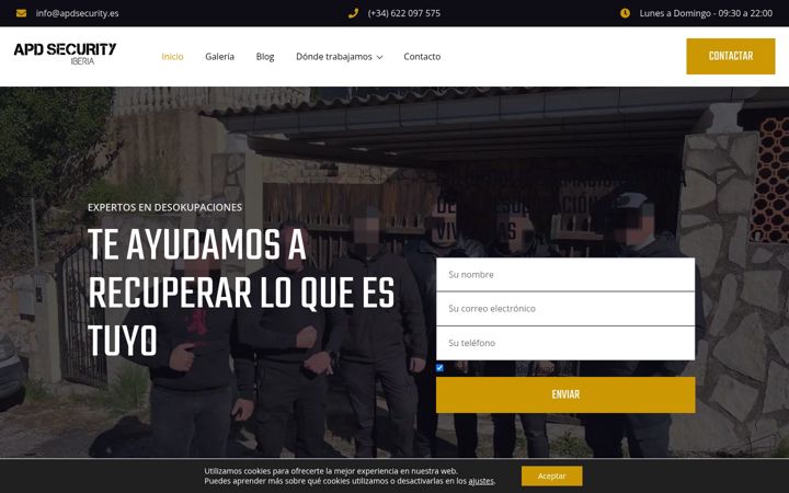 Screenshot of apdsecurity.es
