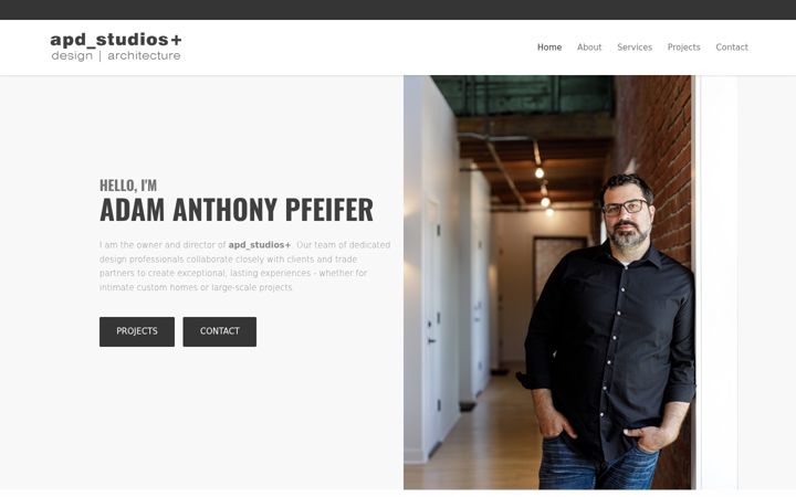 Screenshot of apdstudios.com