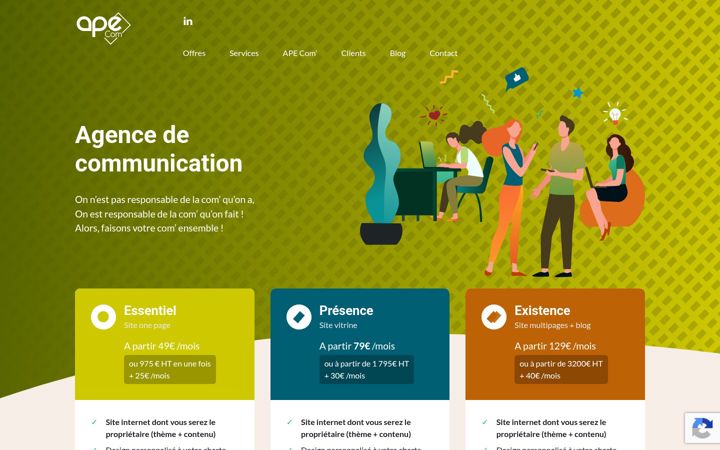 Screenshot of ape-com.com