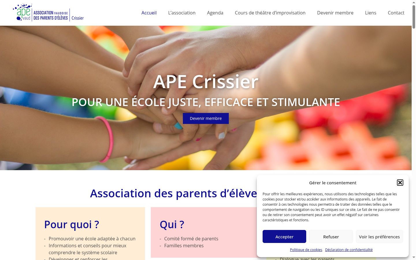 Screenshot tal-banner tal-kunsens muri qabel kwalunkwe interazzjoni