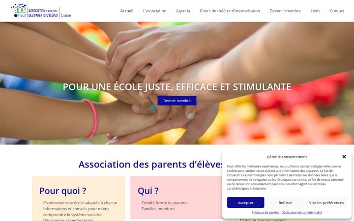 Screenshot ta' ape-crissier.ch