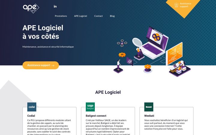 Screenshot of ape-logiciel.com