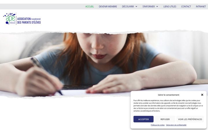 Screenshot of ape-vaud.ch