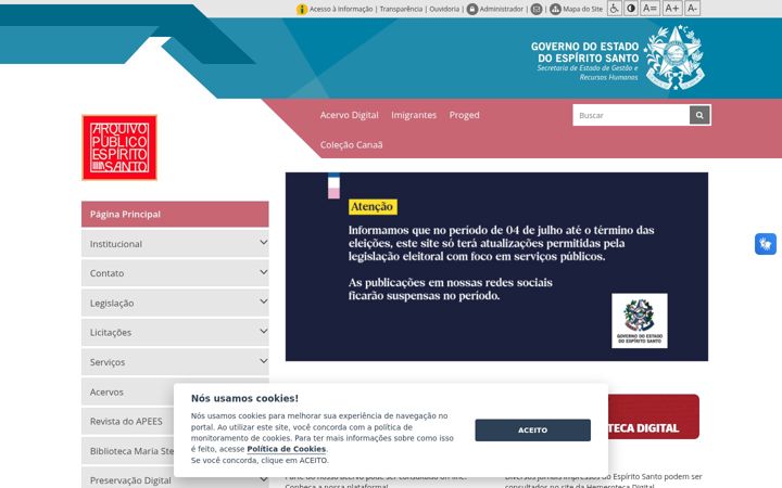 Screenshot of ape.es.gov.br