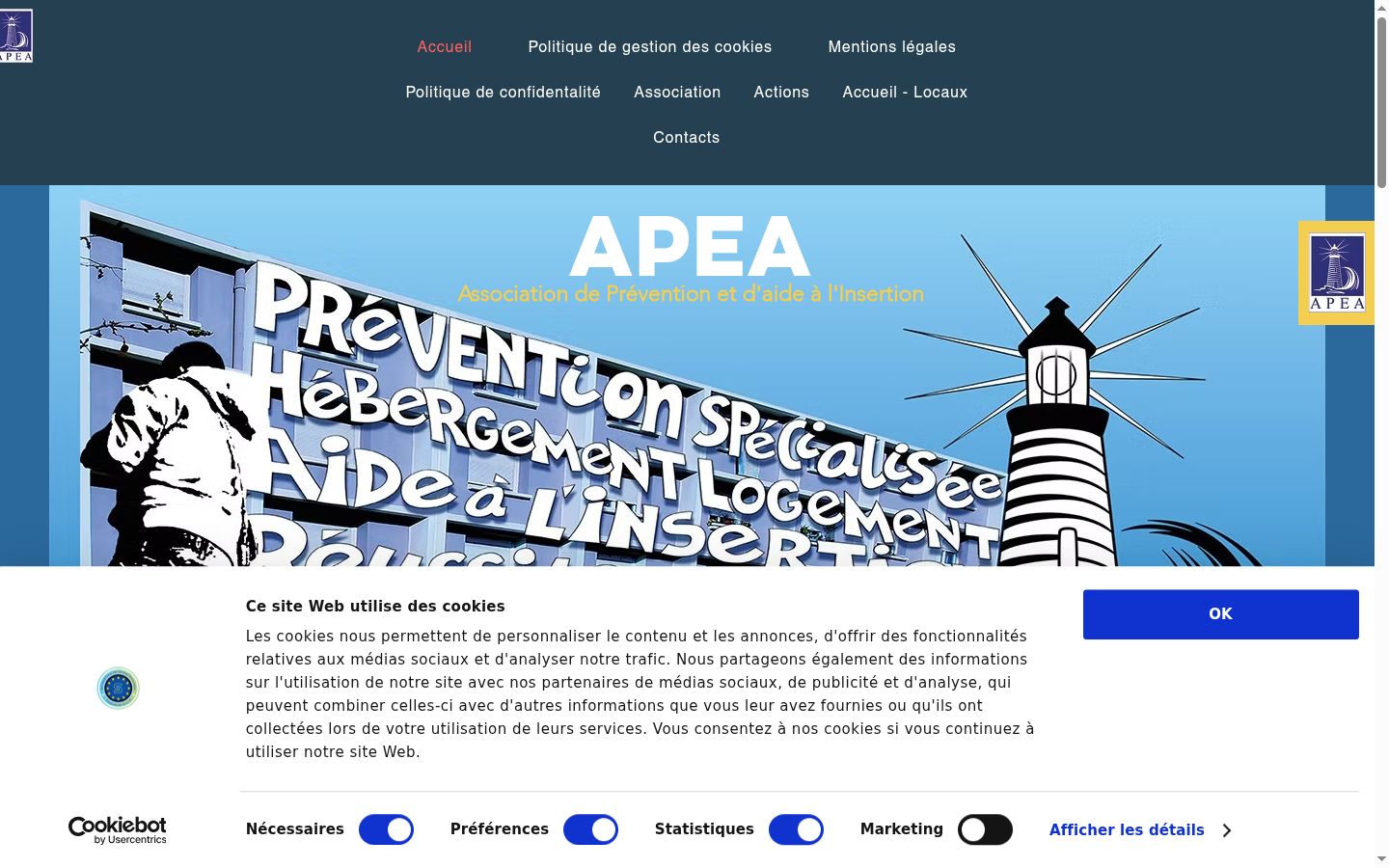 Screenshot des Einwilligungsbanners vor jeglicher Interaktion