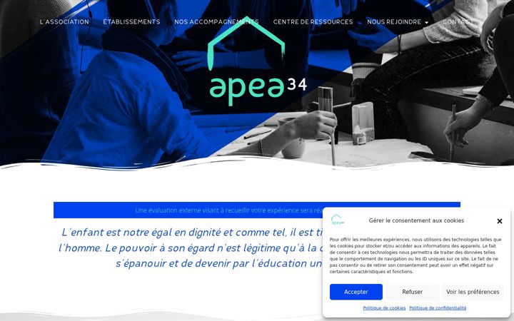 Screenshot of apea34.fr