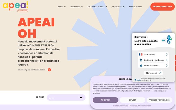 Screenshot του apeaiouestherault.fr