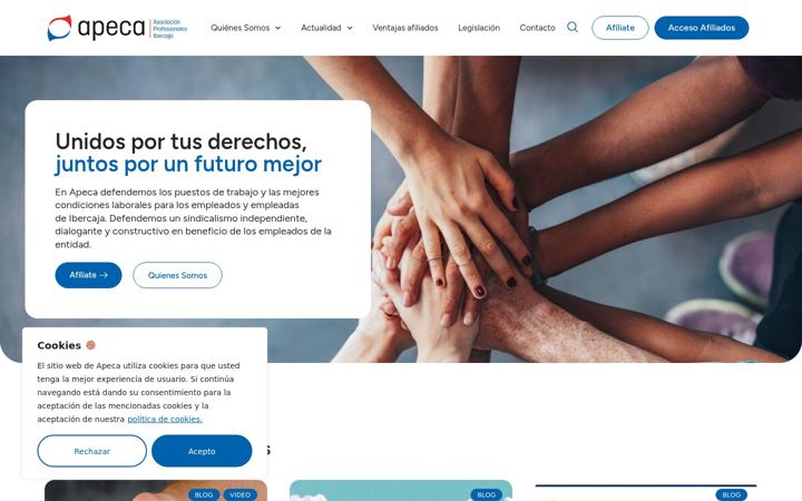 Screenshot of apecasindicato.es