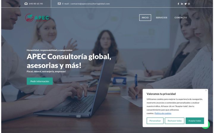 Screenshot of apecconsultoriaglobal.com