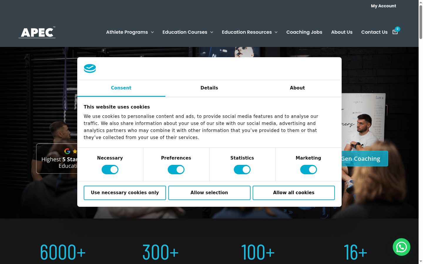 Capture d'écran de la bannière de consentement affichée avant toute interaction
