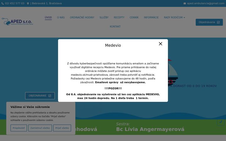 Screenshot ta' aped.sk