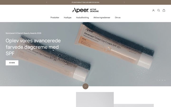 Screenshot of apeerbeauty.com