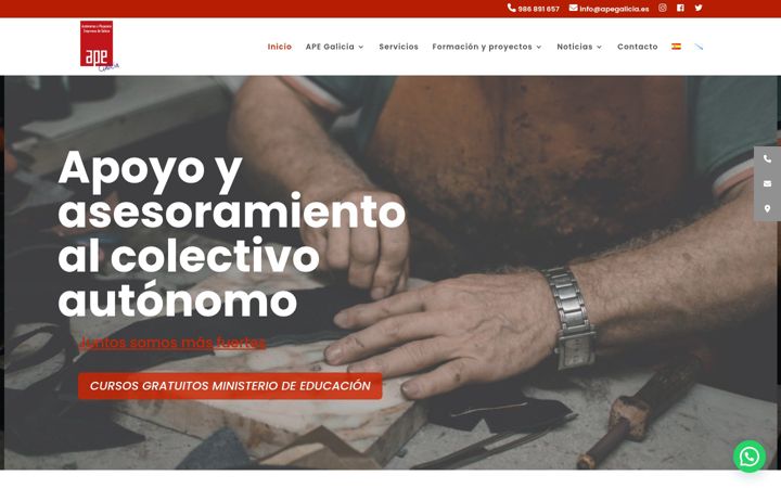 Screenshot of apegalicia.es