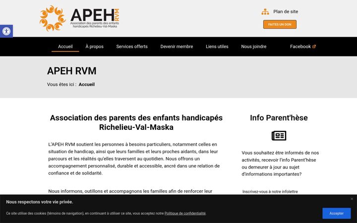 Screenshot ta' apehrvm.org