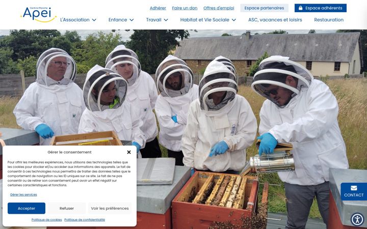 Screenshot of apeicentremanche.com
