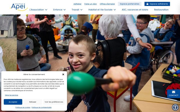Screenshot of apeicentremanche.fr