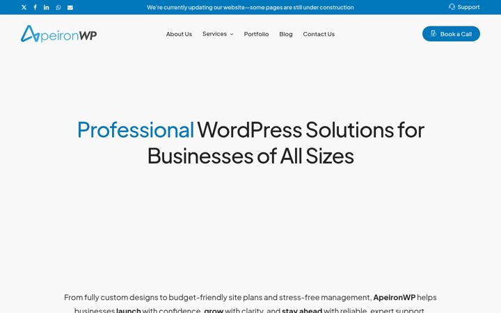 Screenshot of apeironwp.com