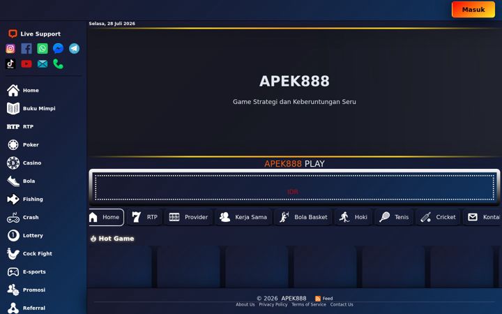 Posnetek zaslona apek888.it.com