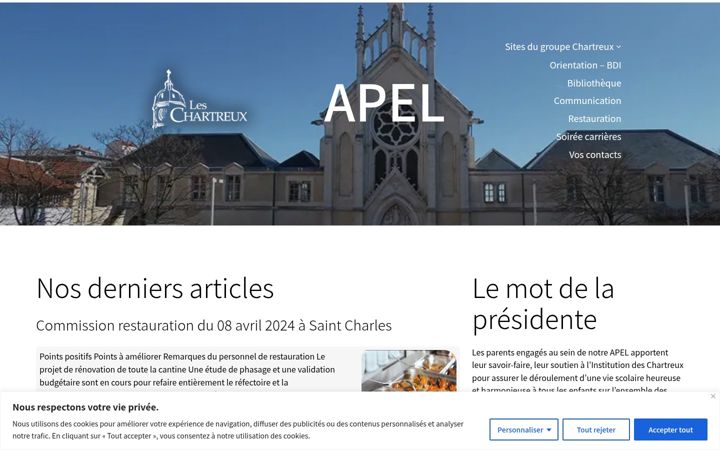 Екранна снимка на apel-chartreux.fr