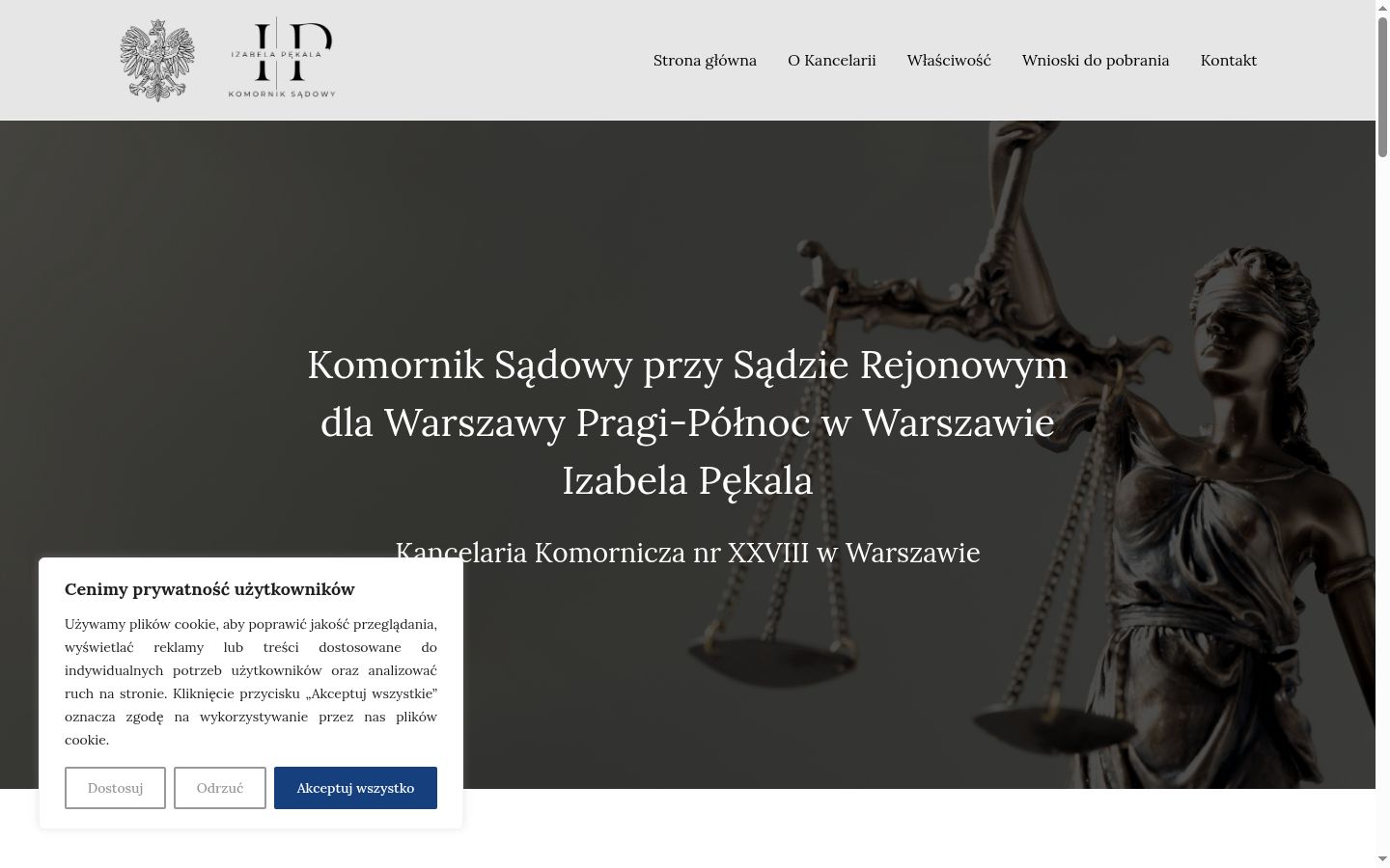 Képernyőkép a bármilyen interakció előtt megjelenő hozzájárulási bannerről