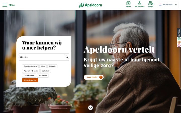 Captură de ecran a apeldoorn.nl