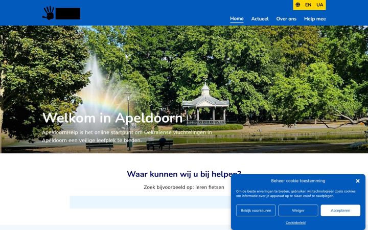 Screenshot of apeldoornhelp.nl