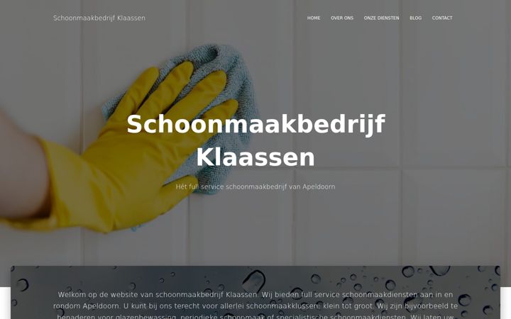 Screenshot of apeldoornschoonmaakbedrijf.nl