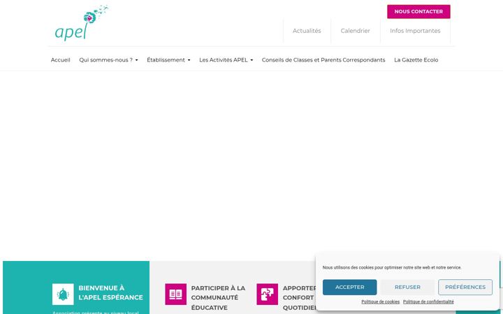 Posnetek zaslona apelesperance.com