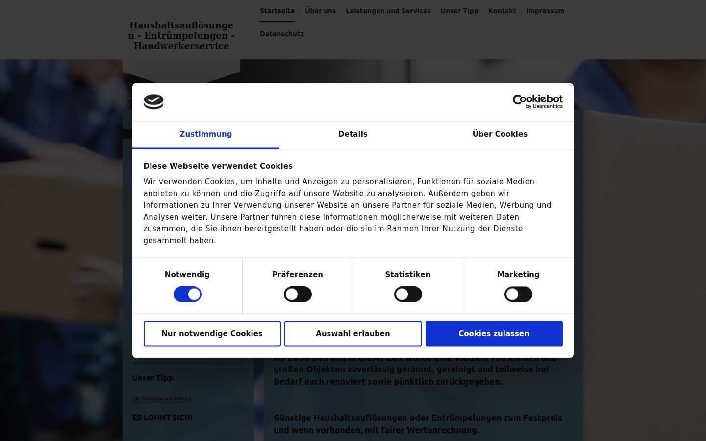 Snímka obrazovky banera súhlasu zobrazeného pred akoukoľvek interakciou