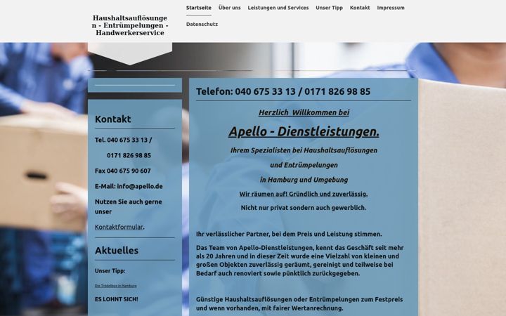 Screenshot of apello.de